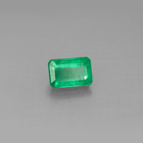Smeraldo naturale verde da 0,65 ct, taglio smeraldo, SI-I1