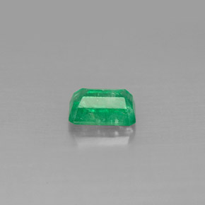 Smeraldo naturale verde da 0,65 ct, taglio smeraldo, SI-I1