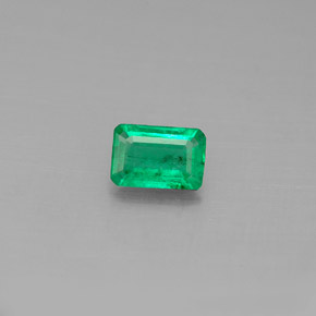 Smeraldo naturale verde da 0,44 ct, taglio smeraldo, SI-I1
