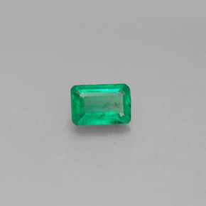 Smeraldo naturale verde da 0,44 ct, taglio smeraldo, SI-I1