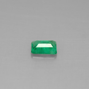 Smeraldo naturale verde da 0,44 ct, taglio smeraldo, SI-I1