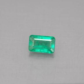 Smeraldo naturale verde da 0,51 ct, taglio smeraldo, SI-I1