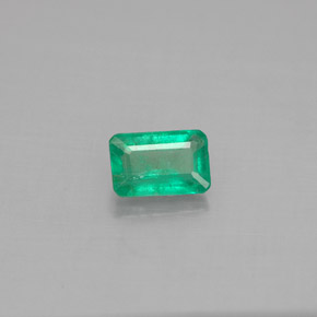 Smeraldo naturale verde da 0,51 ct, taglio smeraldo, SI-I1