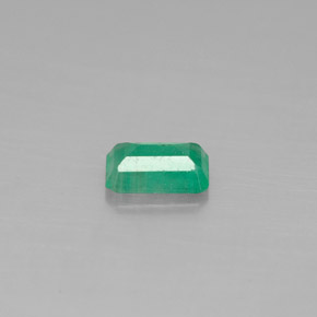 Smeraldo naturale verde da 0,47 ct, taglio smeraldo, SI-I1