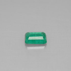 Smeraldo naturale verde da 0,54 ct, taglio smeraldo, SI-I1