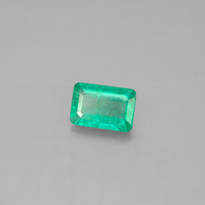 Smeraldo naturale verde da 0,47 ct, taglio smeraldo, SI-I1