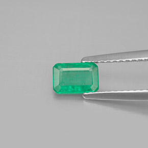 Smeraldo naturale verde da 0,47 ct, taglio smeraldo, SI