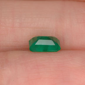 Smeraldo naturale verde da 0,45 ct, taglio smeraldo, SI-I1