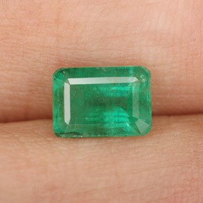 Smeraldo naturale verde da 1,08 ct, taglio smeraldo, SI-I1