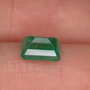 Smeraldo naturale verde da 1,09 ct, taglio smeraldo, SI-I1