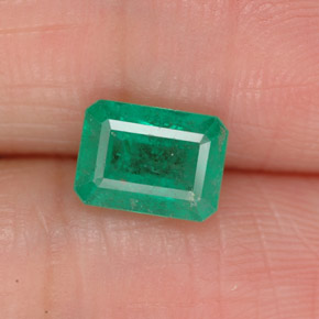 Smeraldo naturale verde da 1,11 ct, taglio smeraldo, SI-I1