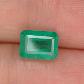 Smeraldo naturale verde da 1,11 ct, taglio smeraldo, SI-I1