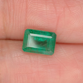 Smeraldo Verde naturale da 1.12 ct, Taglio smeraldo, SI-I1