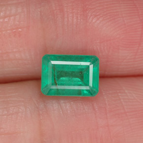 Smeraldo naturale verde da 0,95 ct, taglio smeraldo, SI