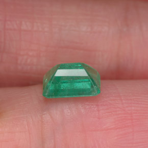Smeraldo naturale verde da 0,95 ct, taglio smeraldo, SI