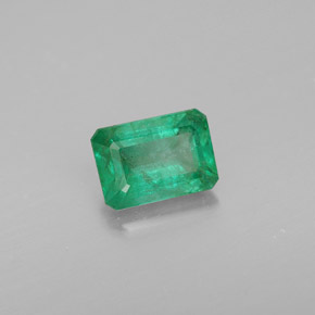 Smeraldo naturale verde da 0,96 ct, taglio smeraldo, VS-SI