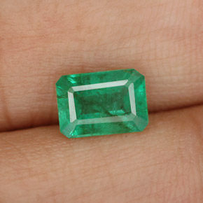 Smeraldo naturale verde da 0,94 ct, taglio smeraldo, SI