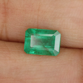 Smeraldo naturale verde da 0,94 ct, taglio smeraldo, SI