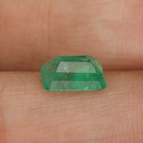Smeraldo naturale verde da 0,94 ct, taglio smeraldo, SI