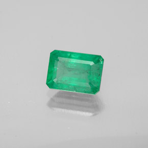 Smeraldo naturale verde da 0,95 ct, taglio smeraldo, VS-SI