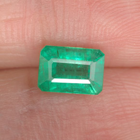 Smeraldo naturale verde da 1,00 ct, taglio smeraldo, SI