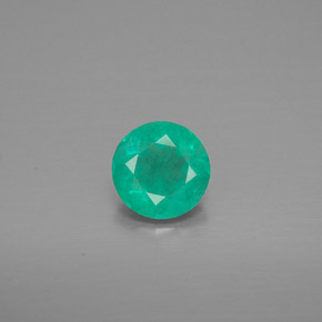 Smeraldo naturale verde da 0,61 ct, taglio rotondo, VS-SI