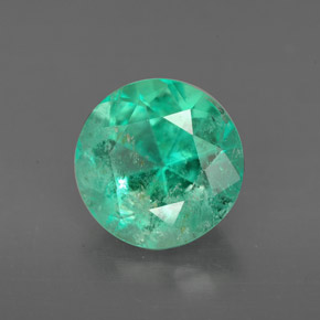 Smeraldo naturale verde da 2,71 ct, taglio rotondo, VS-SI