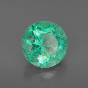 Smeraldo naturale verde da 2,71 ct, taglio rotondo, VS-SI