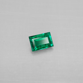 Smeraldo naturale verde da 0,25 ct, baguette, SI