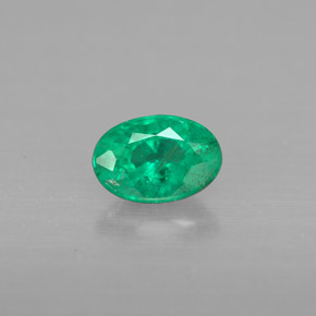 Smeraldo naturale verde da 0,41 ct, taglio ovale, VS-SI