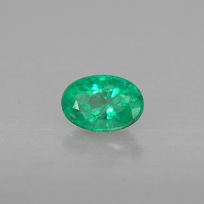 Smeraldo naturale verde da 0,41 ct, taglio ovale, VS-SI