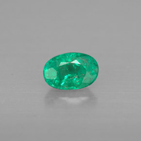 Smeraldo naturale verde da 0,42 ct, taglio ovale, VS-SI