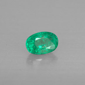 Smeraldo naturale verde da 0,42 ct, taglio ovale, VS-SI