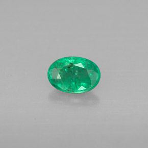 Smeraldo naturale verde da 0,41 ct, taglio ovale, VS-SI