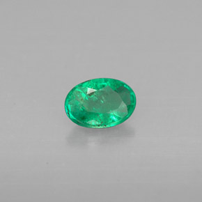 Smeraldo naturale verde da 0,41 ct, taglio ovale, VS-SI