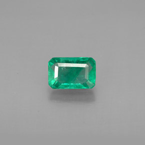 Smeraldo naturale verde da 0,70 ct, taglio smeraldo, VS-SI