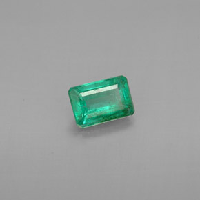 Smeraldo Verde naturale da 0.52 ct, Taglio smeraldo, VS-SI