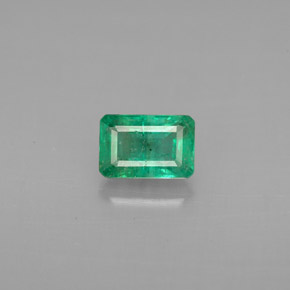 Smeraldo naturale verde da 0,61 ct, taglio smeraldo, VS-SI