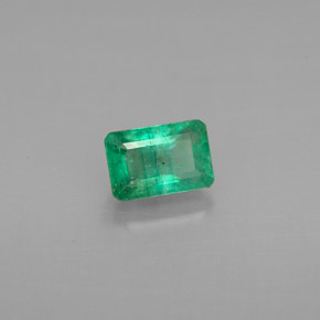 Smeraldo naturale verde da 0,61 ct, taglio smeraldo, VS-SI