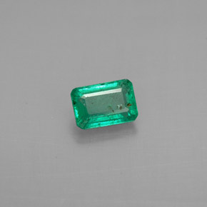 Smeraldo Verde naturale da 0.62 ct, Taglio smeraldo, VS-SI