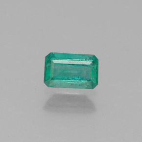Smeraldo naturale verde da 0,38 ct, taglio smeraldo, SI-I1