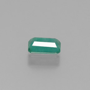 Smeraldo naturale verde da 0,38 ct, taglio smeraldo, SI-I1