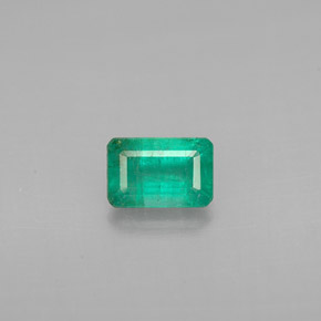 Smeraldo naturale verde da 0,58 ct, taglio smeraldo, VS-SI