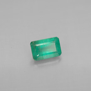 Smeraldo naturale verde da 0,58 ct, taglio smeraldo, VS-SI