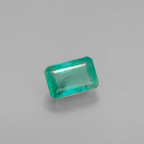 Smeraldo naturale verde da 0,66 ct, taglio smeraldo, VS-SI