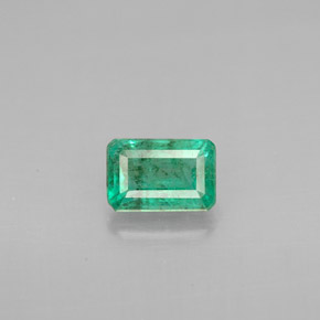 Smeraldo naturale verde da 0,60 ct, taglio smeraldo, VS-SI