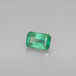 Smeraldo naturale verde da 0,55 ct, taglio smeraldo, VS-SI