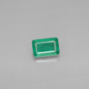 Smeraldo Verde naturale da 0.48 ct, Taglio smeraldo, VS-SI