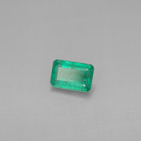 Smeraldo Verde naturale da 0.48 ct, Taglio smeraldo, VS-SI