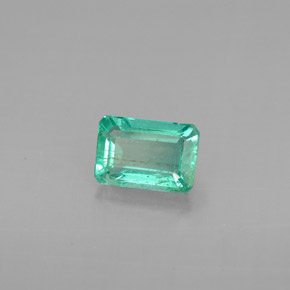 Smeraldo Verde naturale da 0.60 ct, Taglio smeraldo, SI
